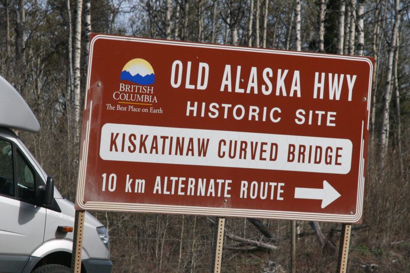 Die Mglichkeit zu Loops auf dem Alaska Highway ist sehr beschrnkt