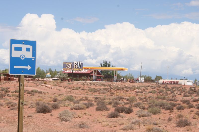 Wste. Mein bernachtungsplatz in Moab. Sehr staubiger campground