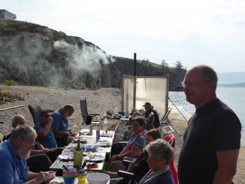 Grillgensse und spter in die transportable Sauna